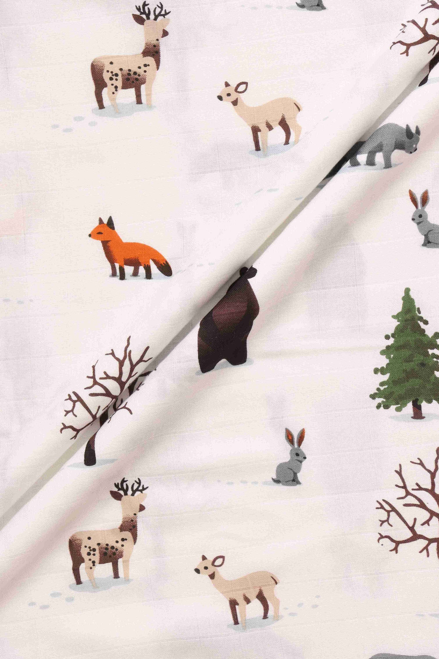 Forest Animals Print Baby Swaddle - Enchanted Comfort