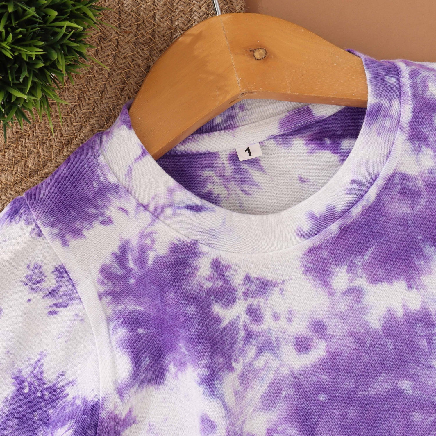 Lavender Swirl: Purple Tie & Dye Kids T shirt