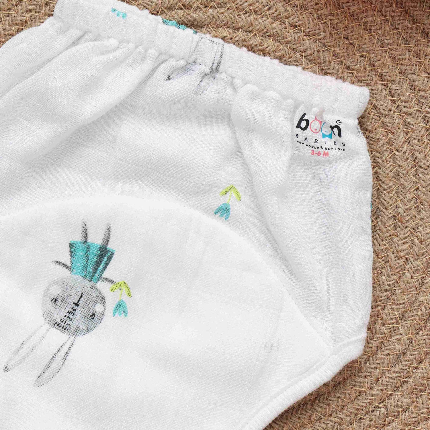 Soft and Secure Printed Muslin Padded Underwear for Babies - Eco-Conscious Choice