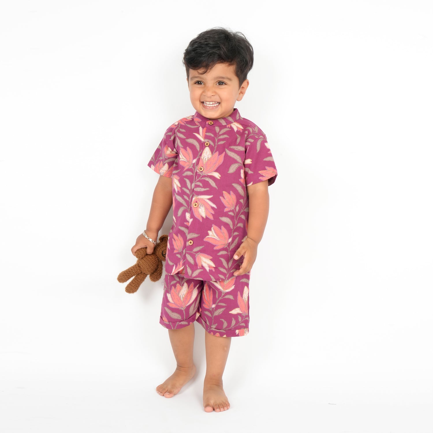 Classic South Cotton Boys Casual Shirt With Shorts