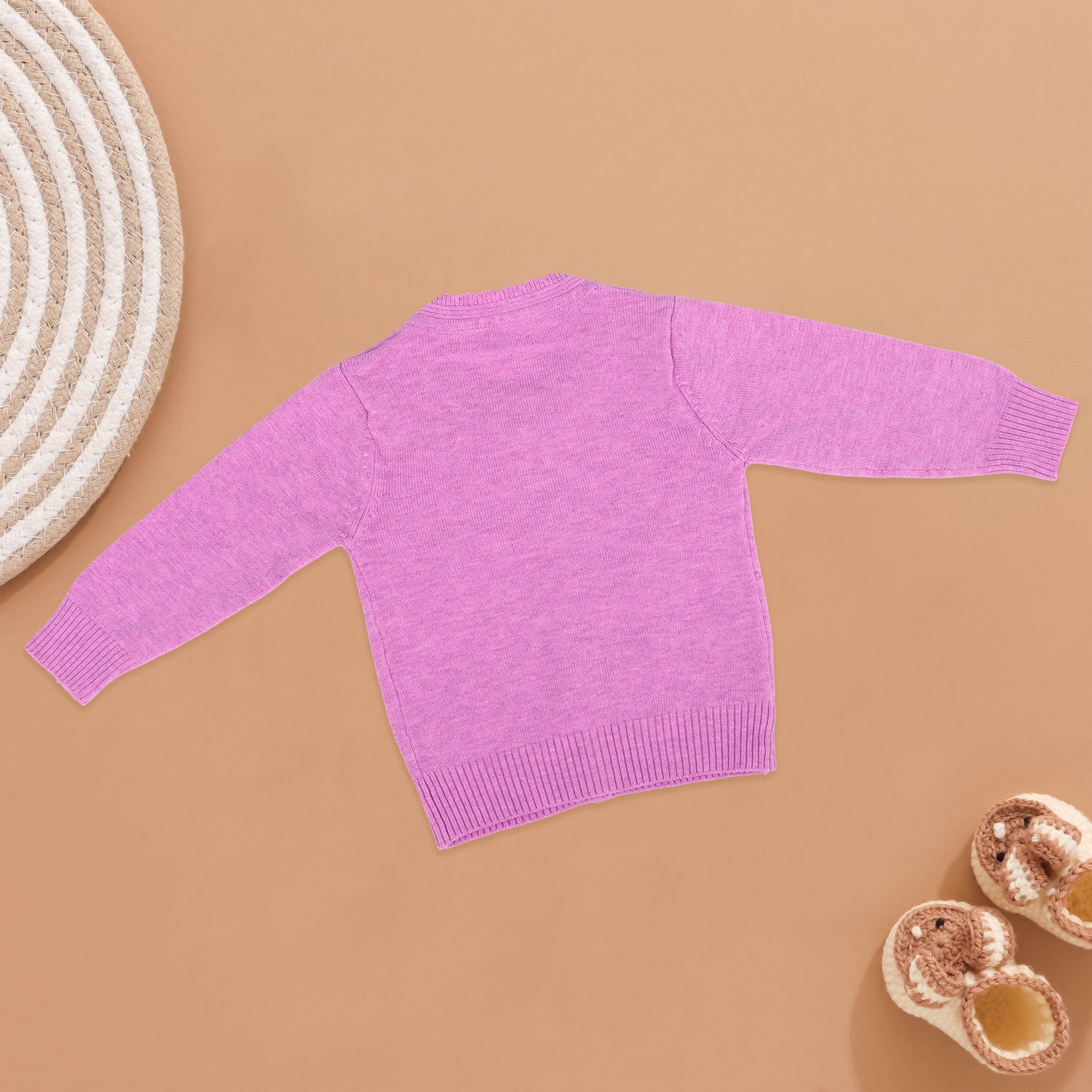 Lavender Luxe: Full-Sleeve Cardigan for Kids