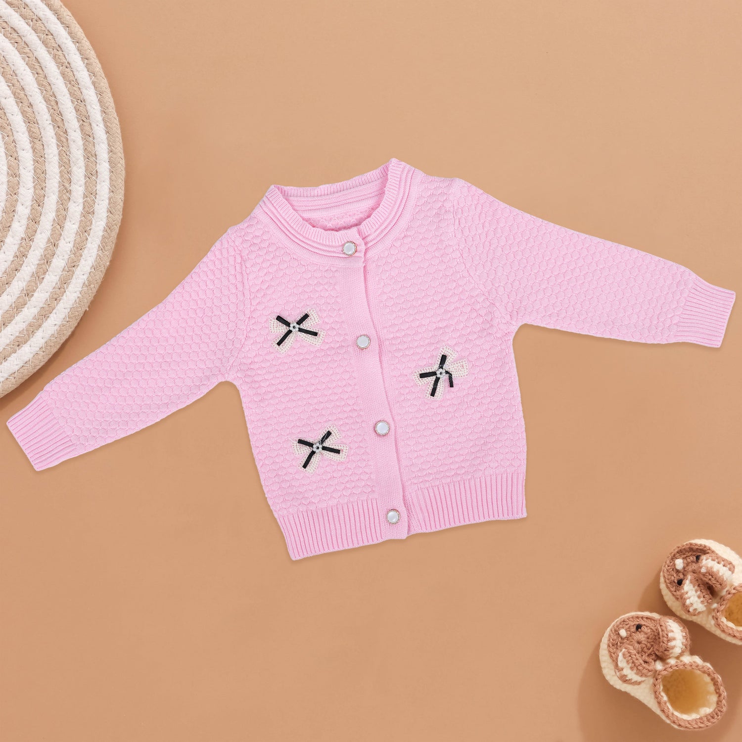 Pretty Pink Bow Cardigan for Girls