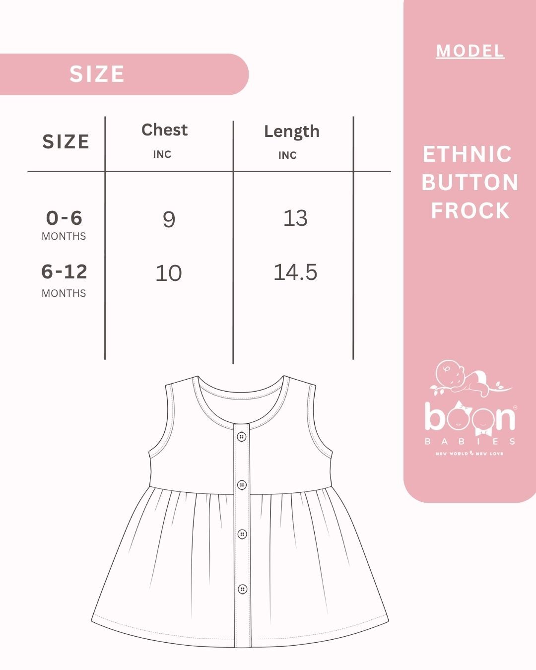 Premium Ethnic Sleeveless Frock for Baby Girls -Pink