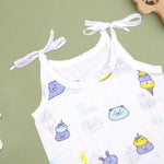 Soft printed Boonbabies muslin knot jabla for babies, featuring a tie-up design, suitable for infants aged 0–6 months.