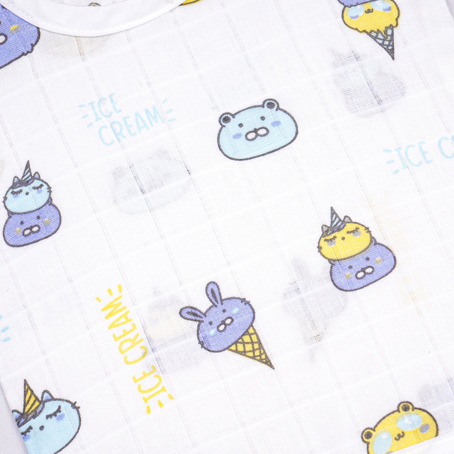 Soft printed boonbabies muslin knot jabla for babies, lightweight tie-up top for infants aged 0-6 months, comfortable and breathable.