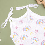 Soft printed boonbabies muslin knot jabla for babies, 0-6 months, featuring a tie-up design and comfortable fabric.