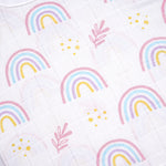 Soft printed muslin knot jabla for babies by boonbabies, designed for infants 0-6 months, featuring a tie-up baby top with knot detail.