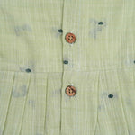 Green Baby Cotton Frock with Button Front | Boon Babies