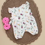 Playful Vegetable Print Baby Romper – Soft and Comfy Boon Babies