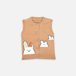 Cozy Bunny Knitted Sweater for Kids - Beige Delight Boon Babies