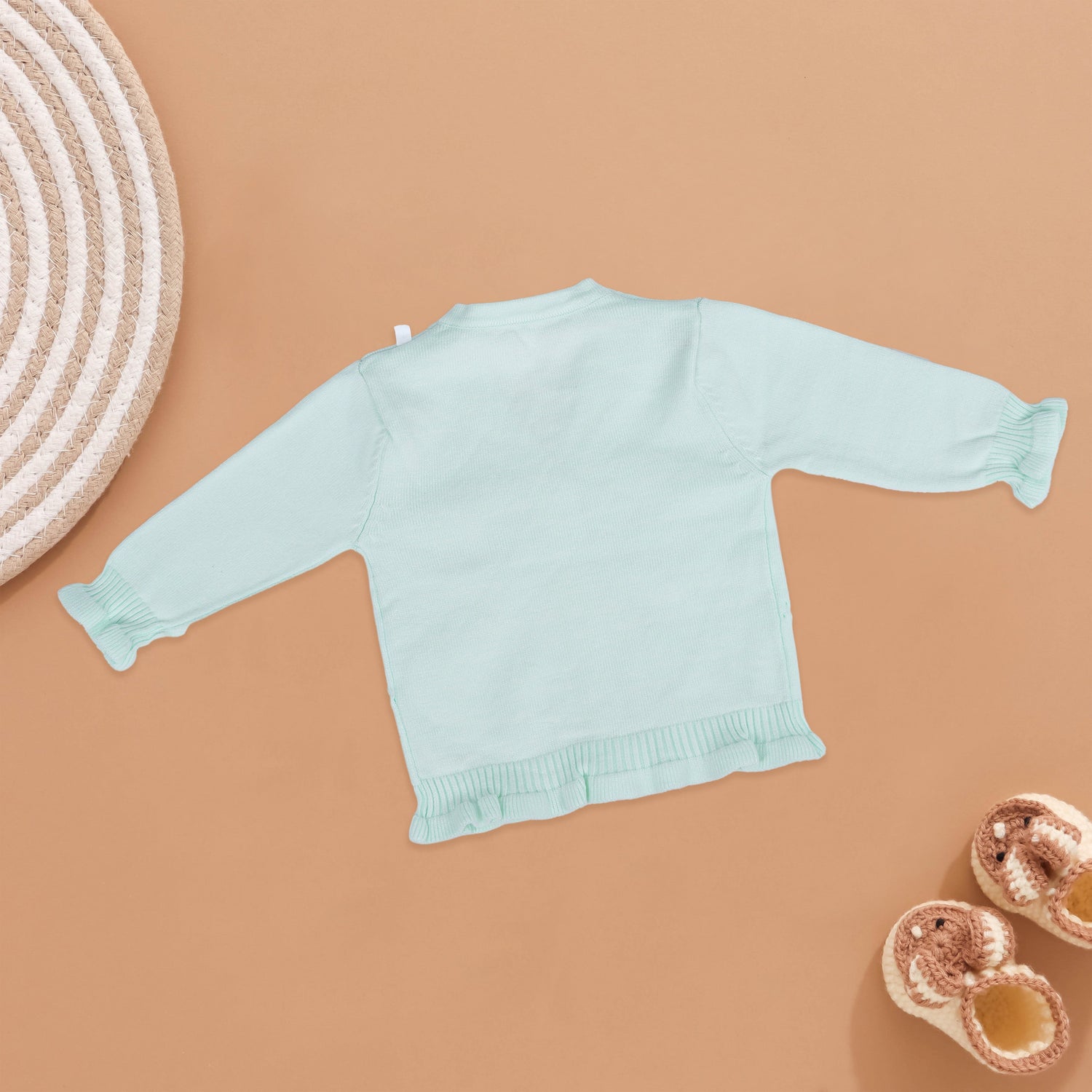 Mint Green V-Neck Knit Cardigan Boon Babies