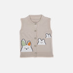 Adorable Bunny Knitted Vest for Kids - Grey Elegance Boon Babies