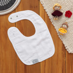 Adorable muslin baby bib with panda and balloons. Snap-button, breathable, and perfect for feeding & drool control – free size.