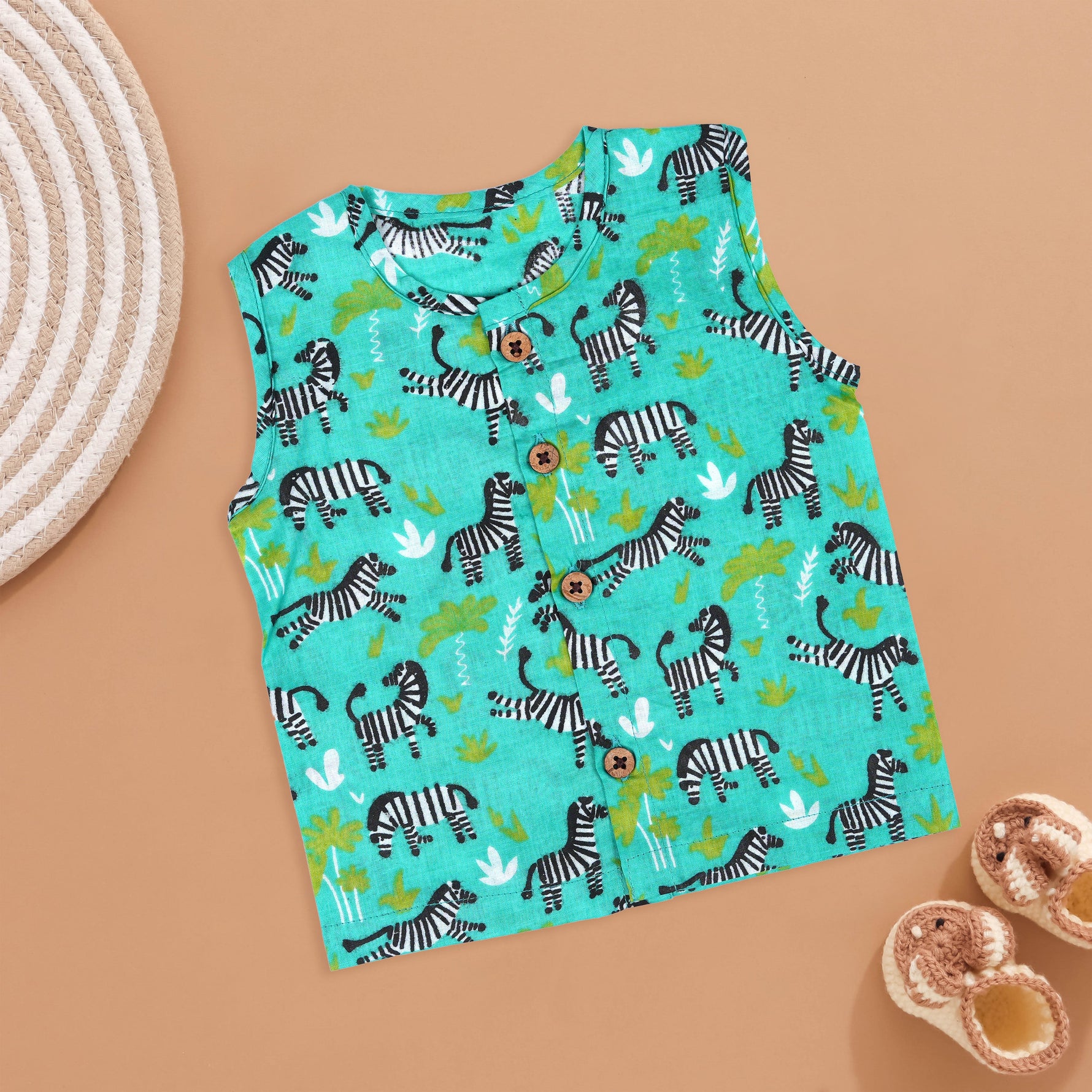 Playful Green Zebra Jabla - Jungle Adventure Boon Babies