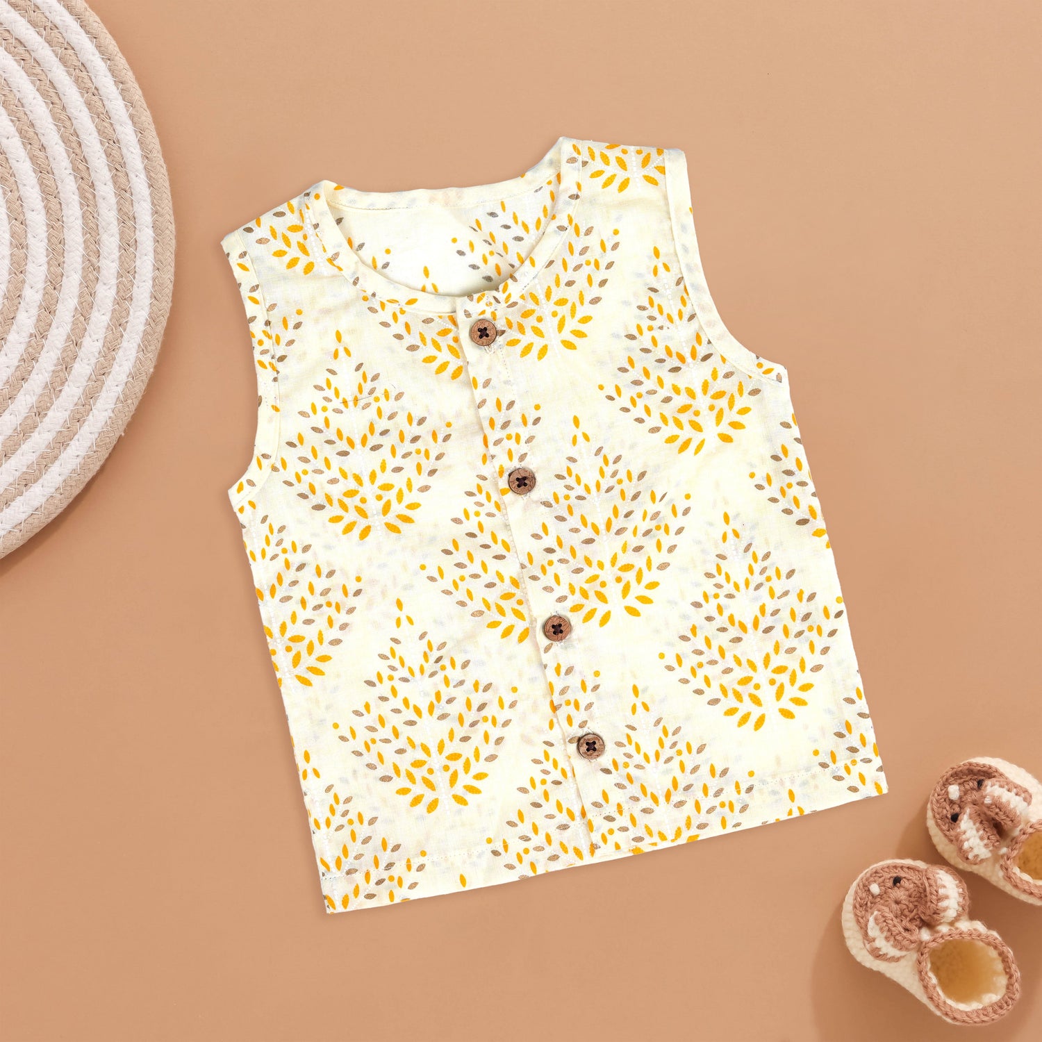 Elegant Ivory Boys' Jabla - Block Prints in Glitter Boon Babies