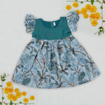 Adorable Green Fantasy - Embroidered Frock for Stylish Little Girls Boon Babies