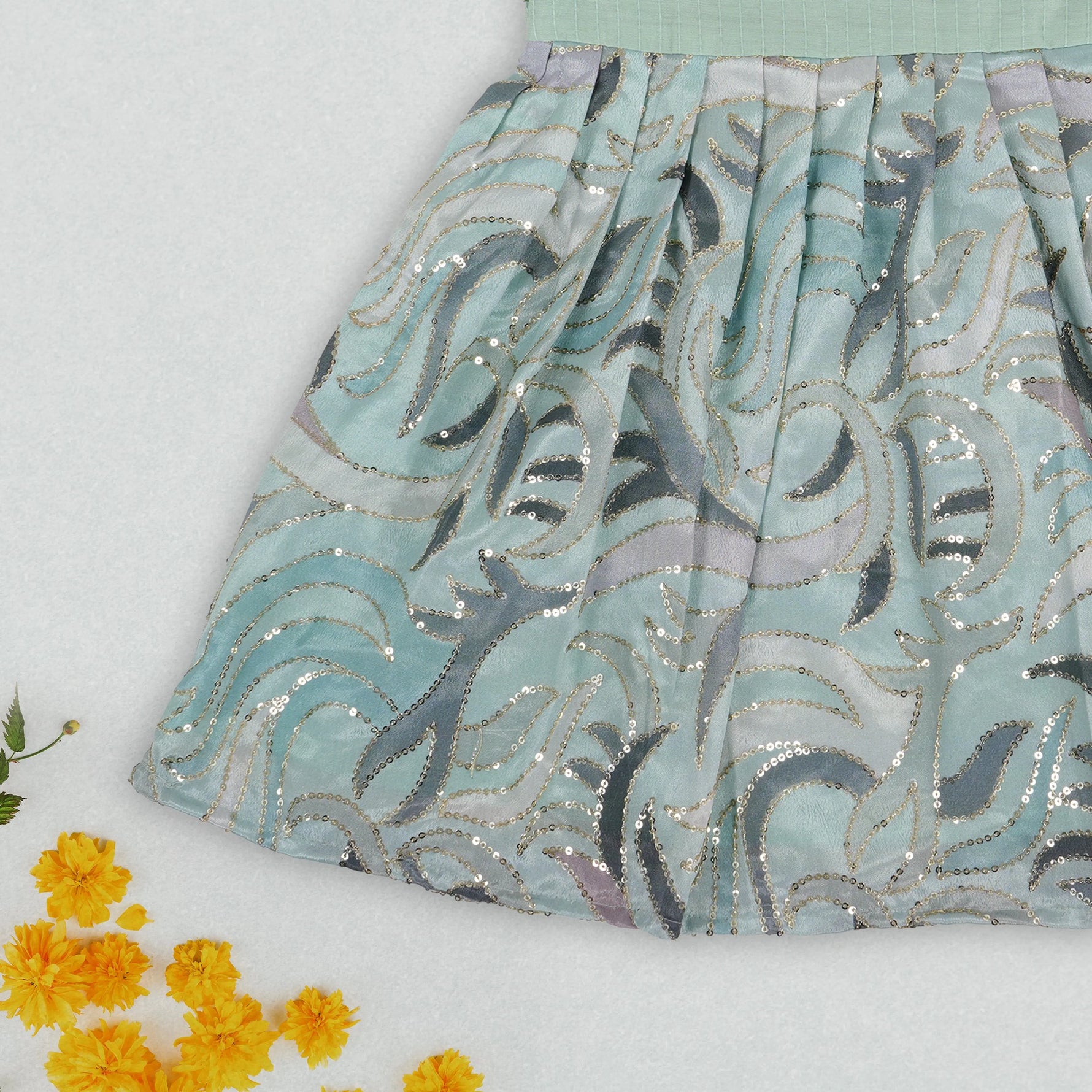 Soft Green Embroidered Frock– Timeless Style Boon Babies