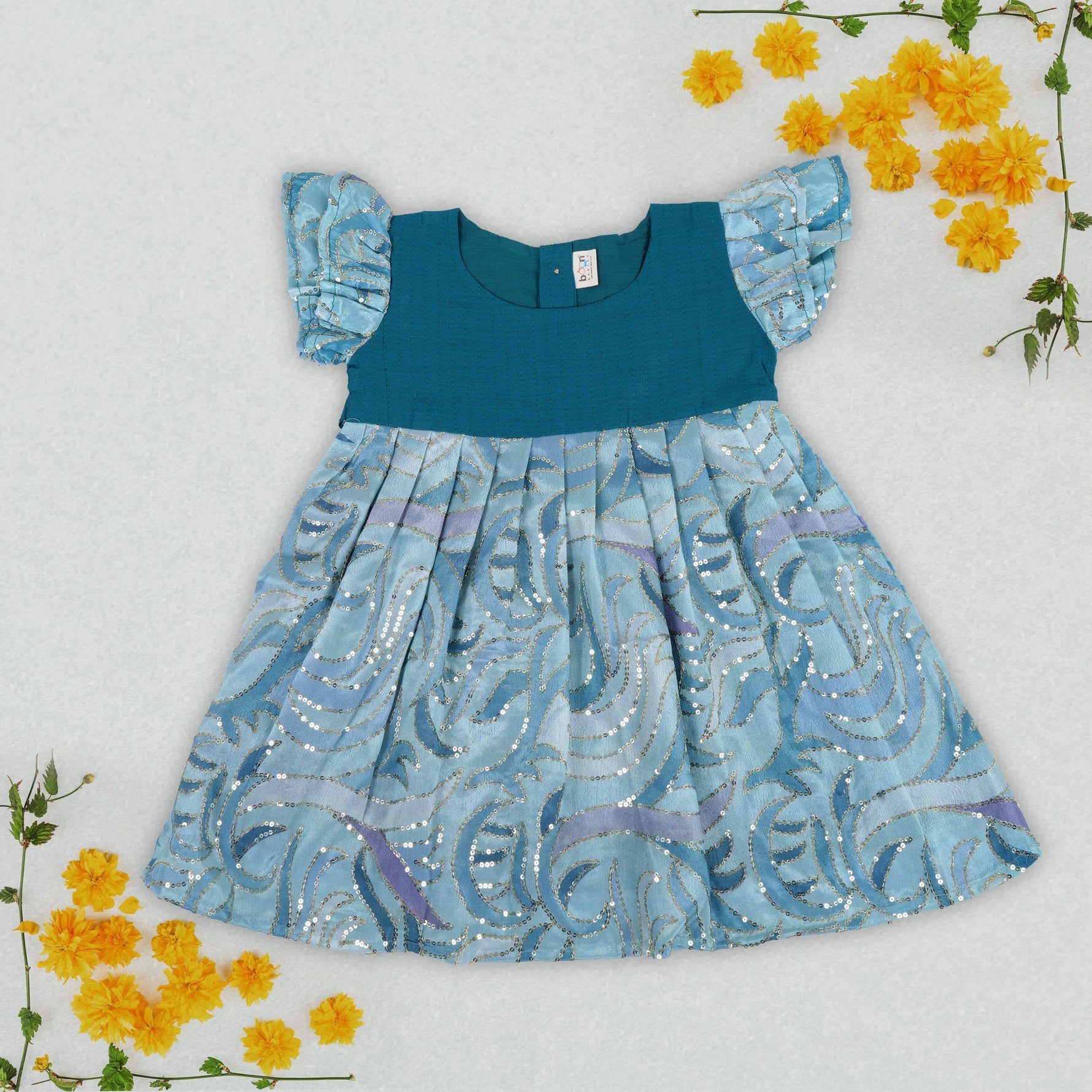 Teal Sparkle Frock – A Twinkling Style For Little Girls Boon Babies