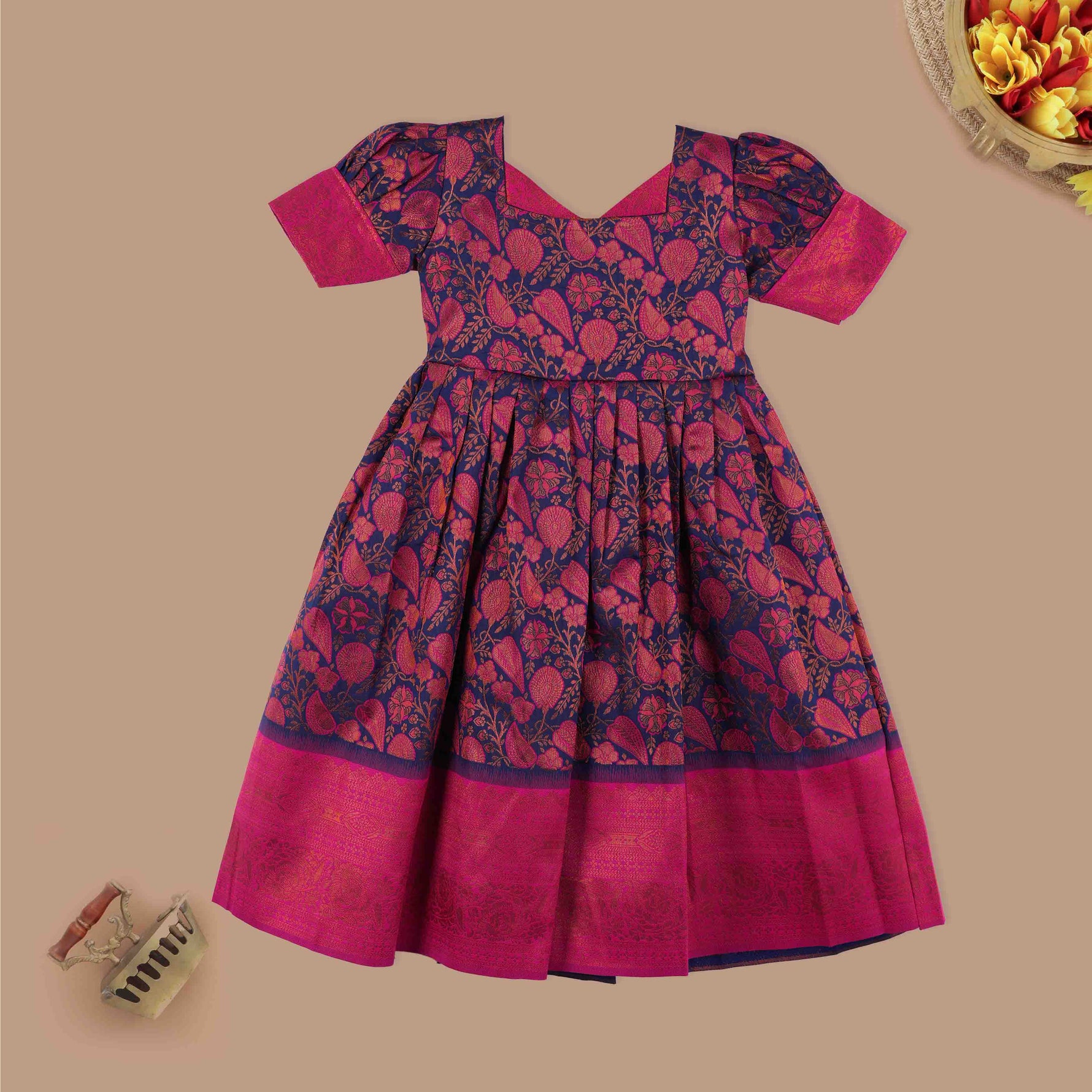 Elegant Ethnic Wear for Girls – Traditional Silk Dress Boon Babies