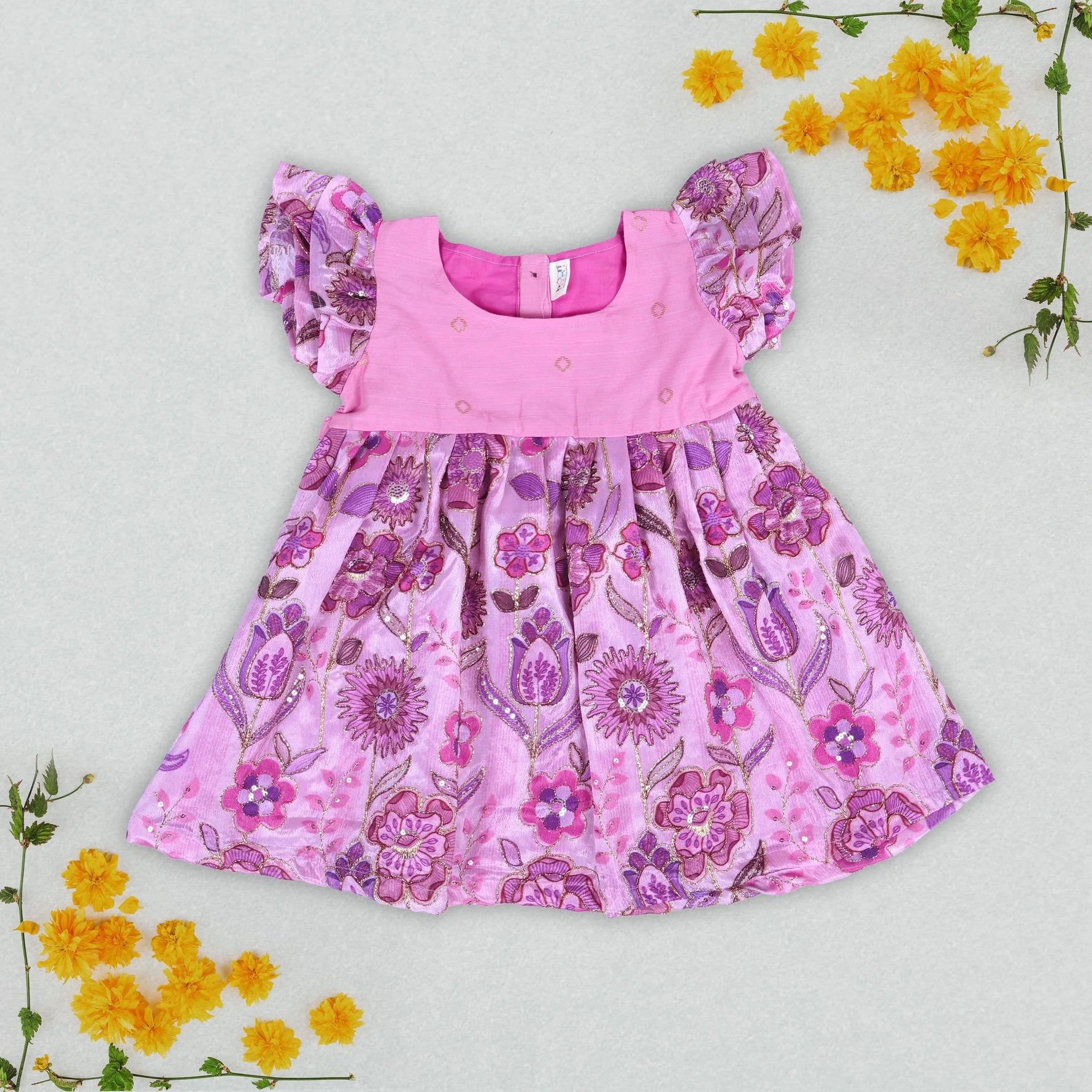 Charming Pastel Frock For Girls - Intricate Embroidery Design Boon Babies