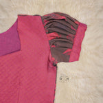 Traditional silk ethnic frock in Rani Pink and Brown for girls aged 1 to 5 years. Features zari motifs and puff sleeves – ideal for weddings and festivals.Traditional silk ethnic frock in Rani Pink and Brown for girls aged 1 to 5 years. Features zari motifs and puff sleeves – ideal for weddings and festivals.