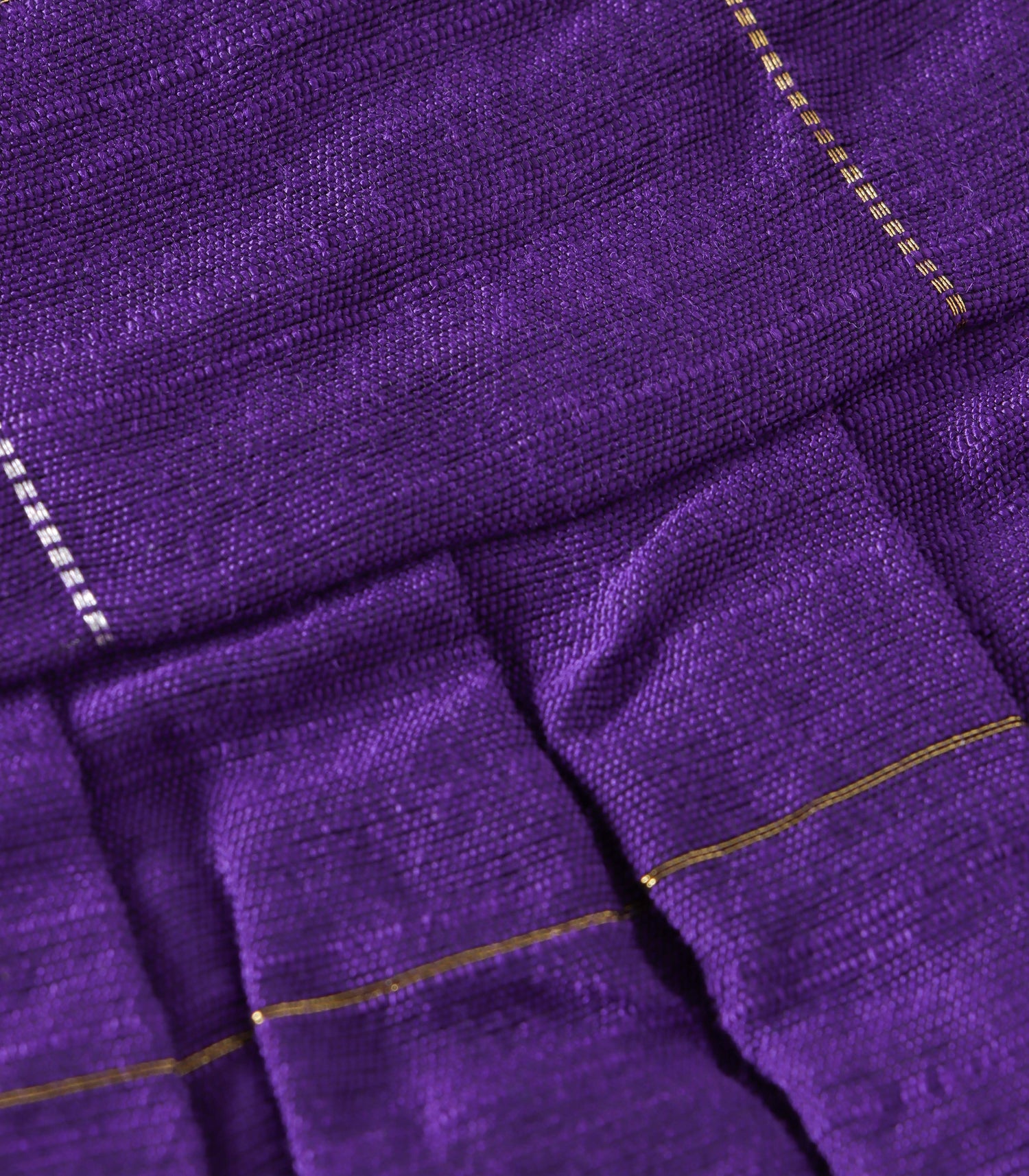 Royal Purple Ethnic Butta Sleeveless Silk Baby Frock