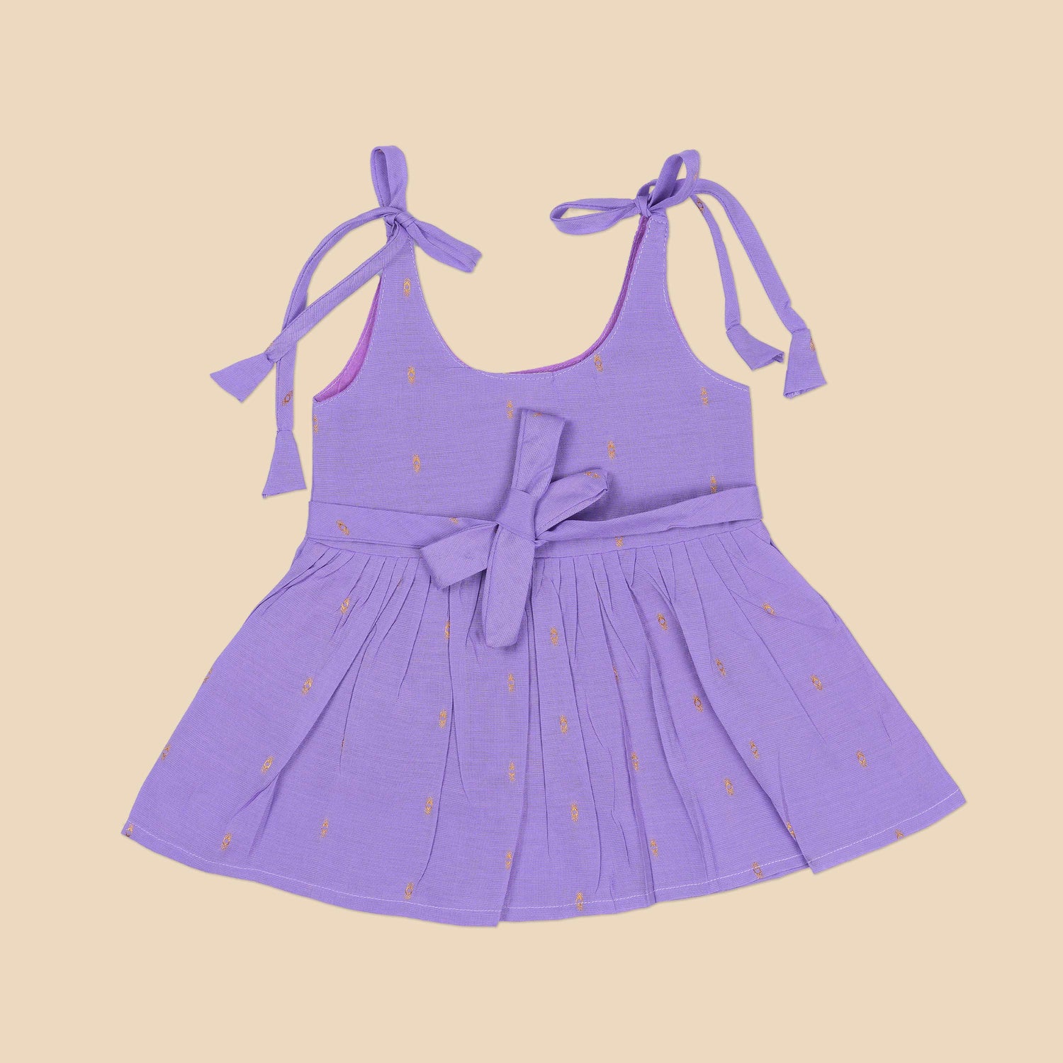 Baby Silk Knot Frock – Lavender Casual Outdoor Style