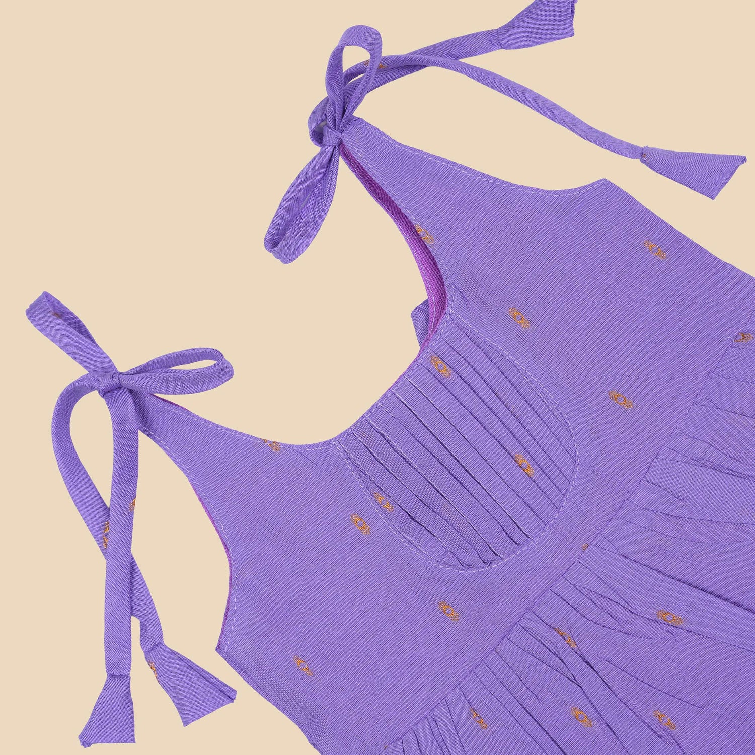 Baby Silk Knot Frock – Lavender Casual Outdoor Style