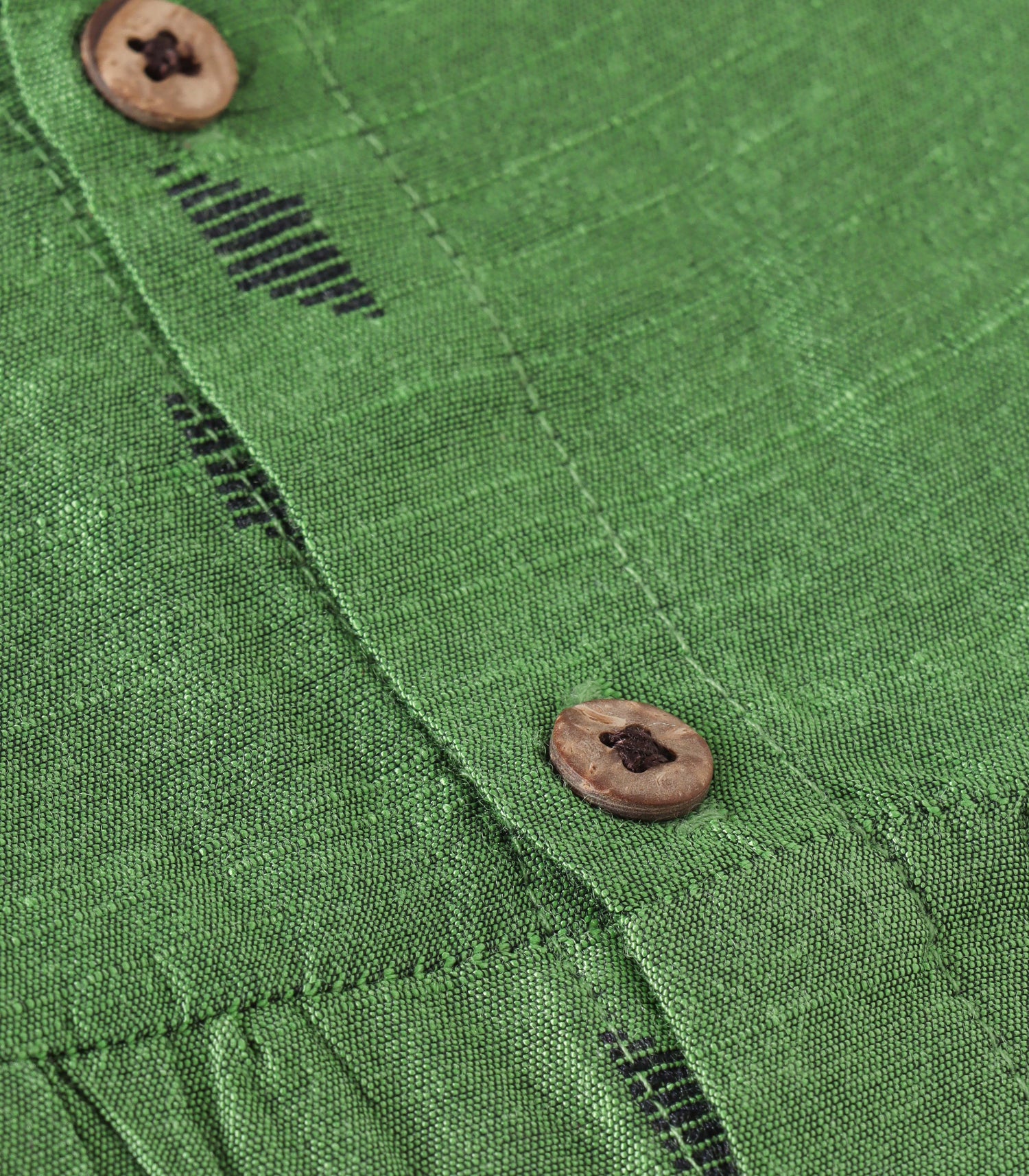 Olive Green Handwoven Ethnic Frill Frock – Soft Silk Feel