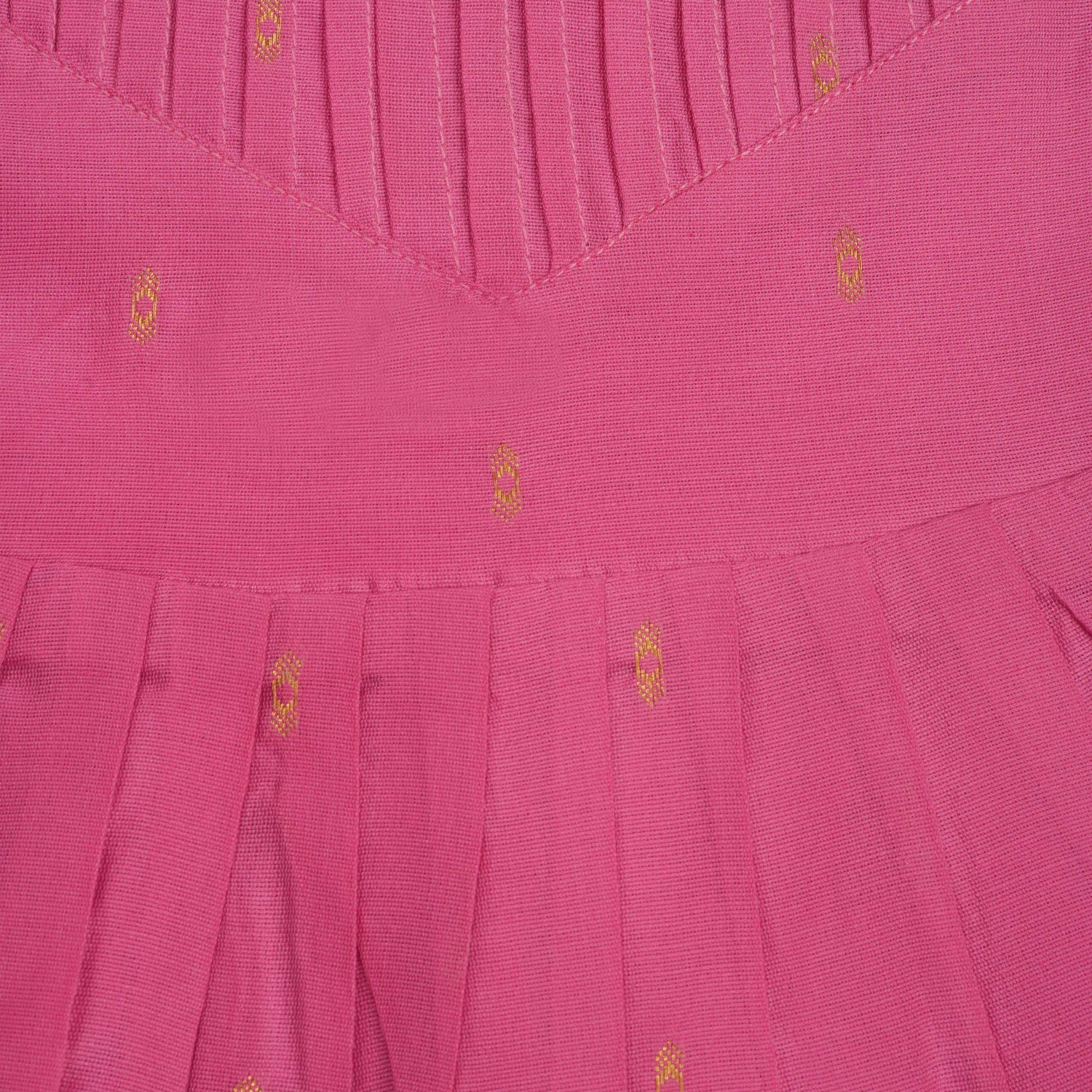 Baby Silk Knot Frock – Pink Diamond Weave Casual