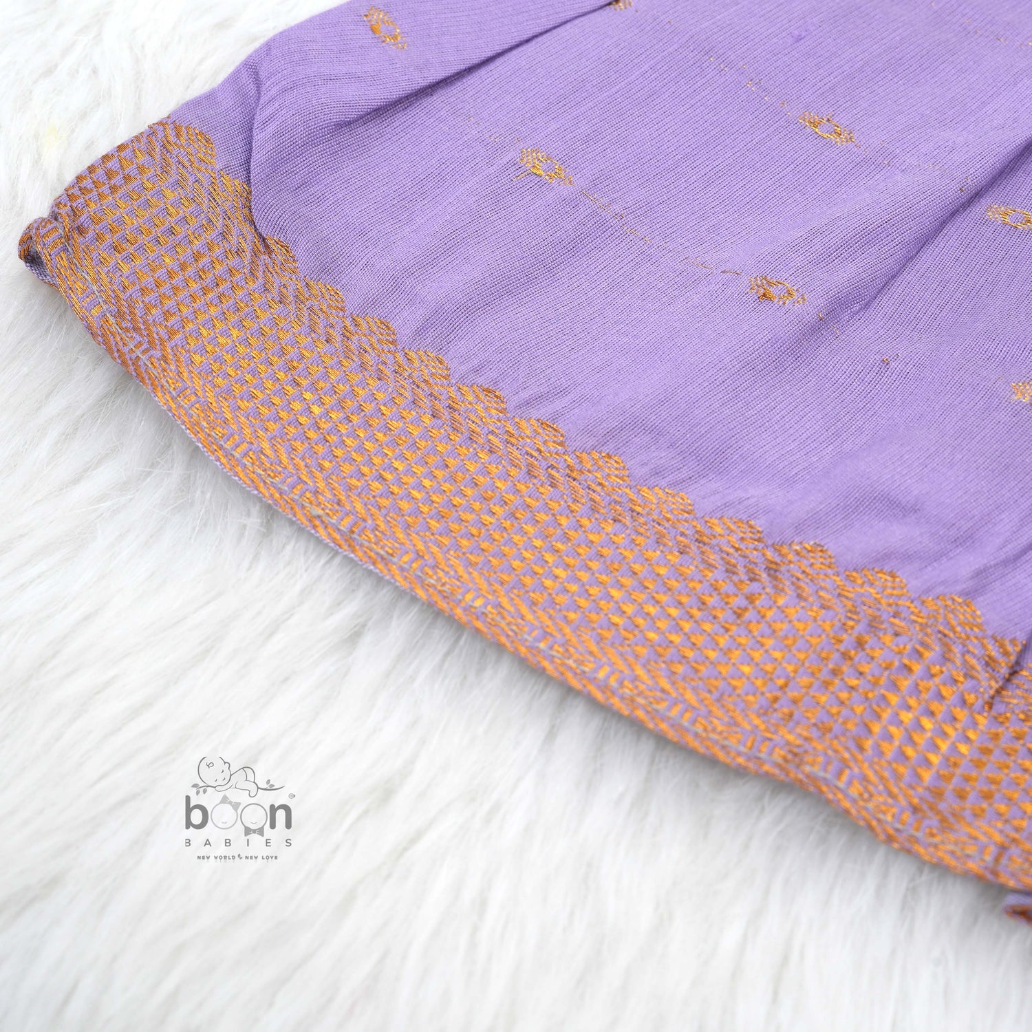 Onam Silk Knot Frock with Golden Zari Border – Baby Girls