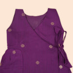 Purple Silk Baby Frock with Golden Dots – Ethnic Style | Boon Babies