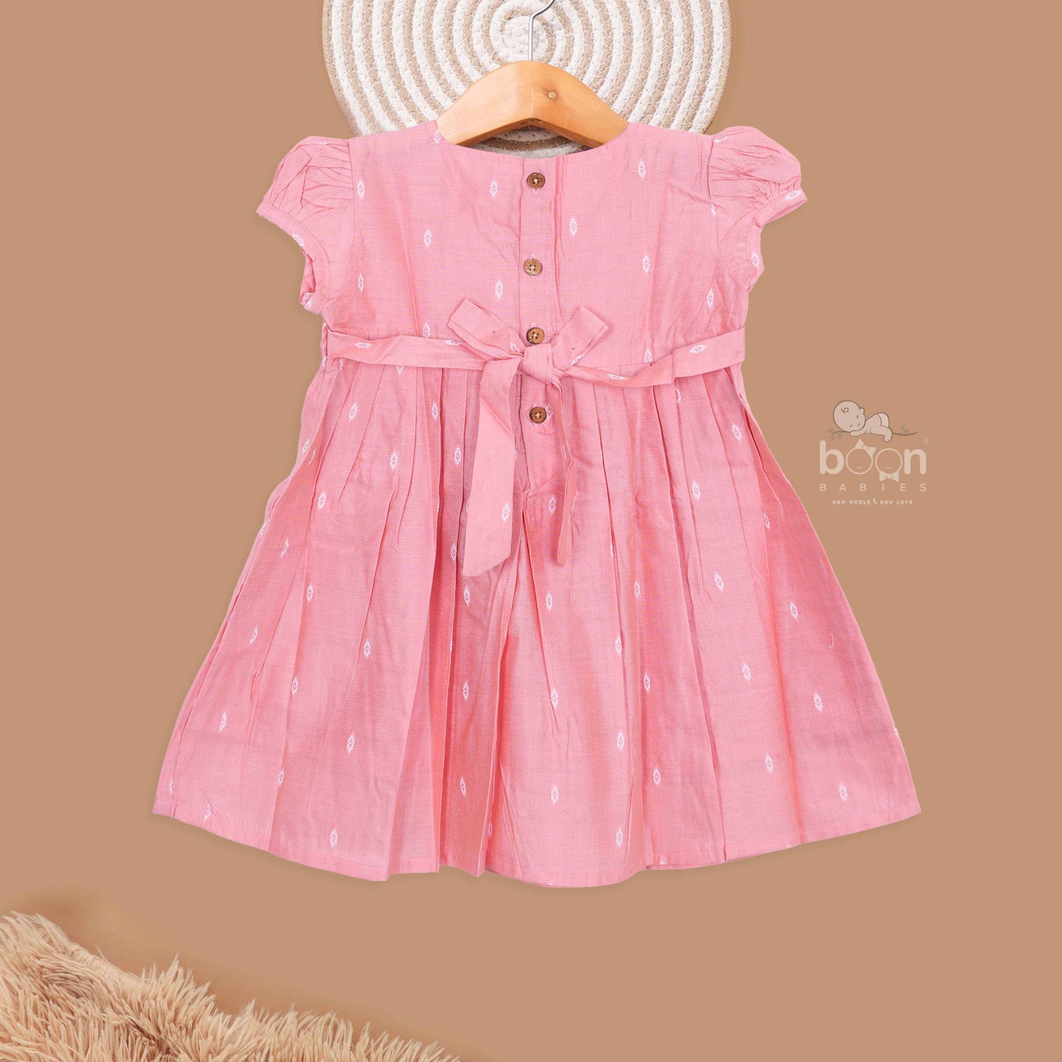 Adorable Pink Ethnic Frock for Girls