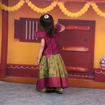 Pink and Green Sea-Themed Lehenga Set for Girls Boon Babies