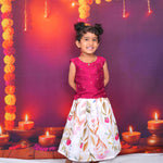 Pink Top with Floral Print Skirt Boon Babies