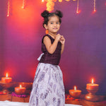 Purple Top with Lavender Floral Skirt Boon Babies