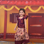 Royal Purple and Gold Ethnic Pattu Pavadai Set for Girls Boon Babies