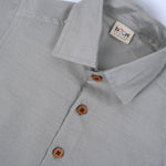 Elegant Grey Boys' Silk Shirt and Dhoti Set - Festive Ethnic Wear Boon Babies