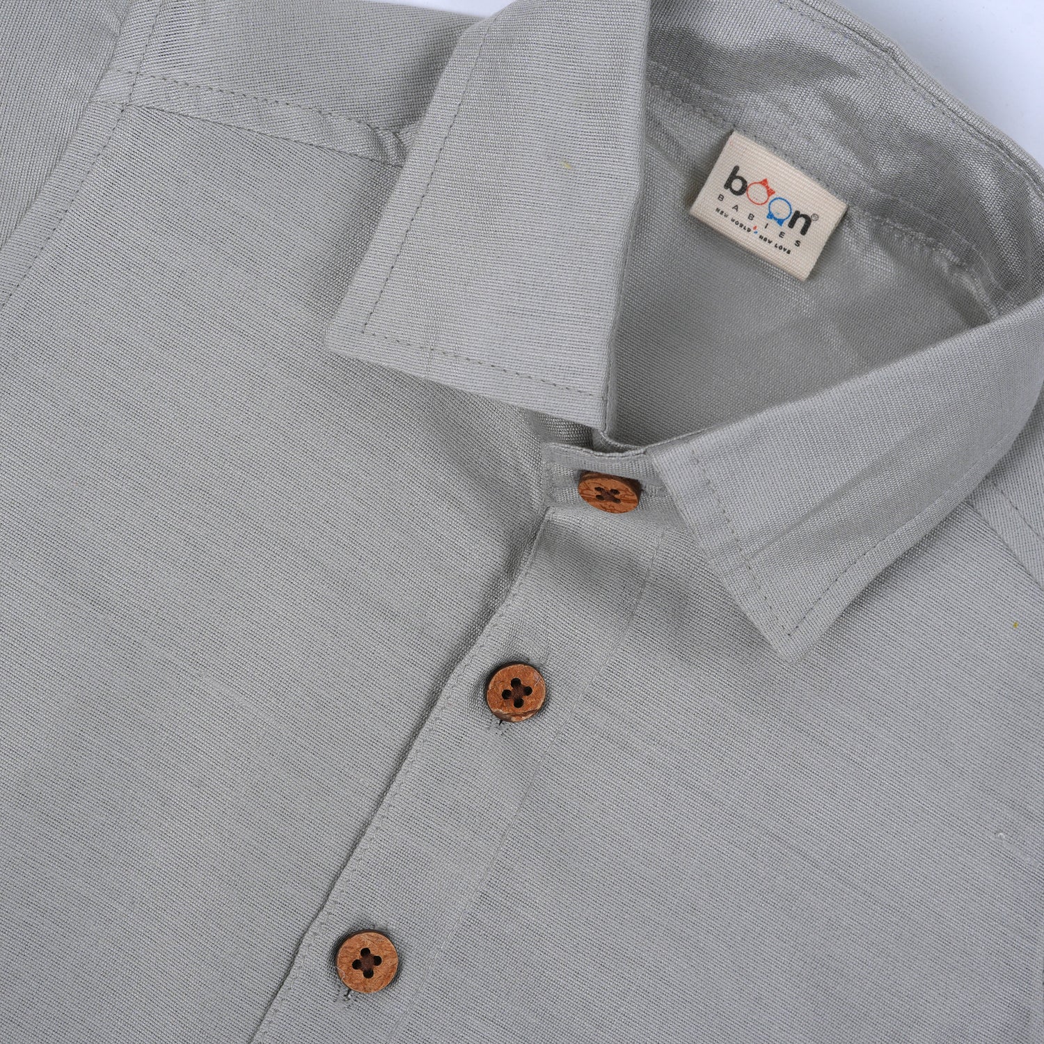 Elegant Grey Boys' Silk Shirt and Dhoti Set - Festive Ethnic Wear Boon Babies