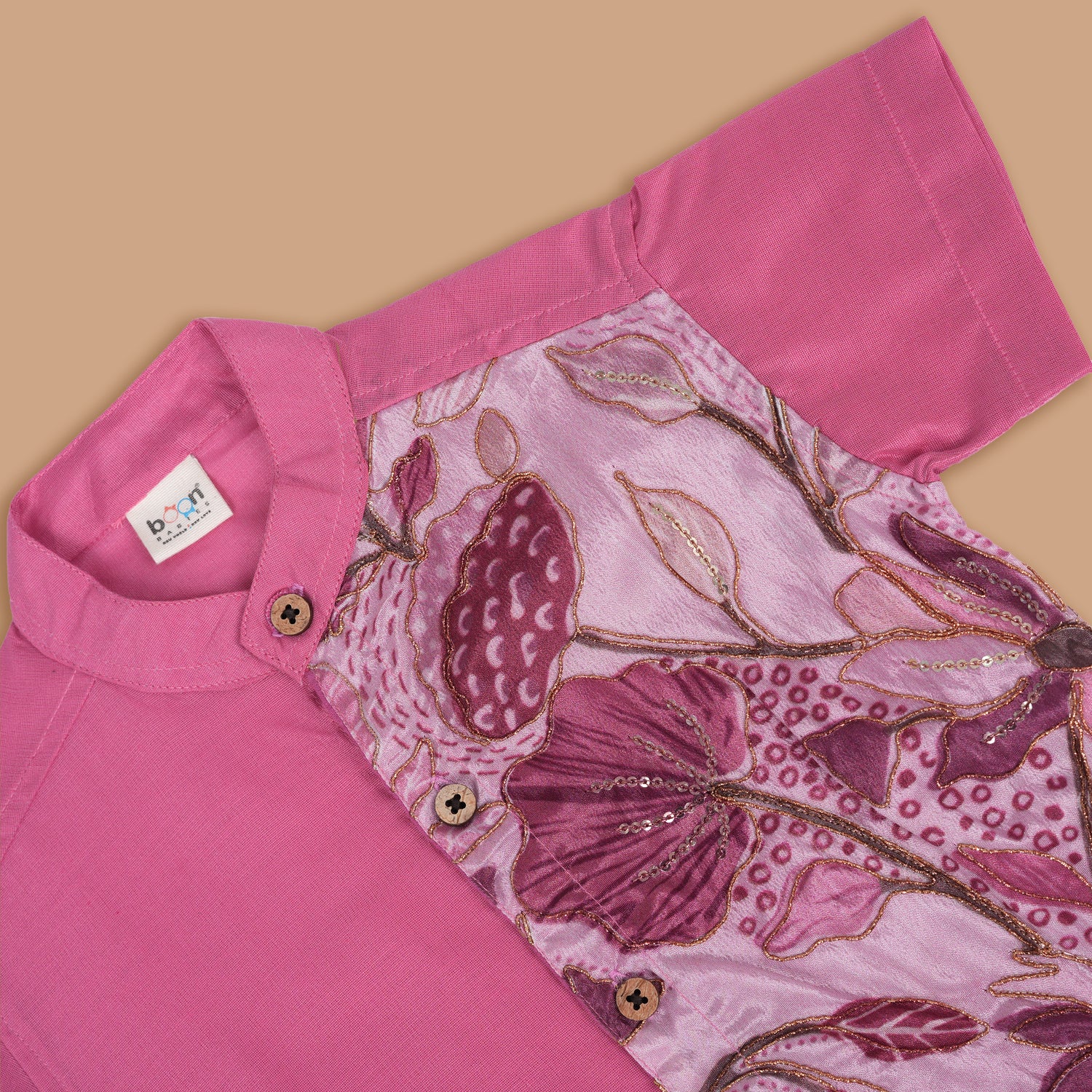 Pink Elegance Boys Ethnic Silk Shirt with Dhoti Designer Embroidery Boon Babies