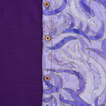 Royal Purple Boys Ethnic Silk Shirt with Dhoti Sequined Abstract Panel Boon Babies