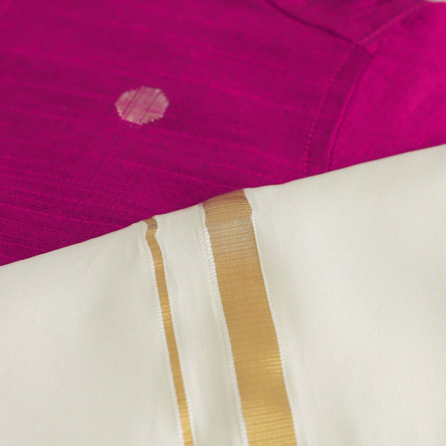 Vibrant Rani PInk Boys' Ethnic Shirt with Golden Zari Dhoti Set Boon Babies