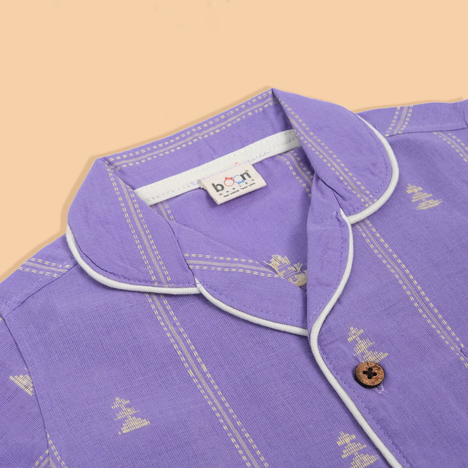 Soft & Stylish Lavender Cotton Girls' Nightwear Set