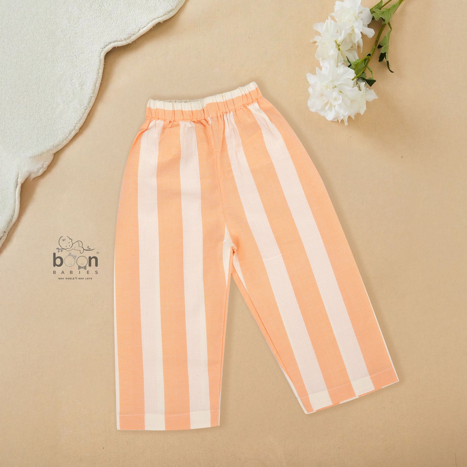 Girls Cotton Striped Coat Top & Pant Set – Stylish Everyday & Festive Wear