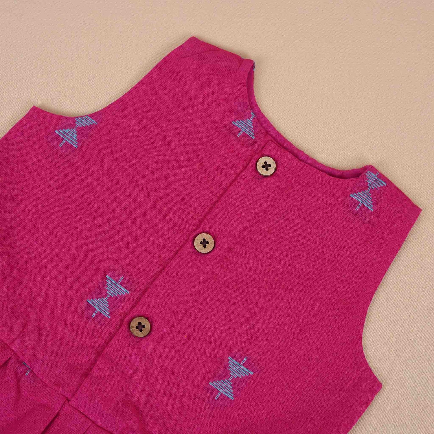 Girls Co-Ord Set (Pant) – Pink & Blue Print
