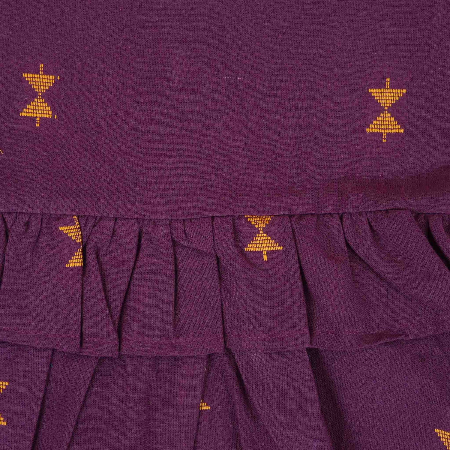 Girls Co-Ord Set (Pant) – Purple & Yellow Print