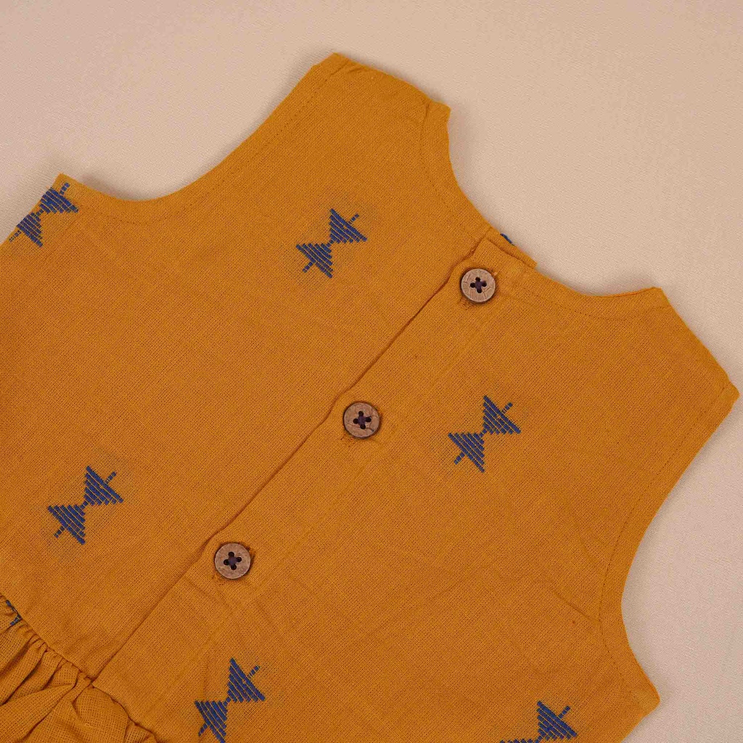 Girls Co-Ord Set (Pant) – Yellow & Blue Print