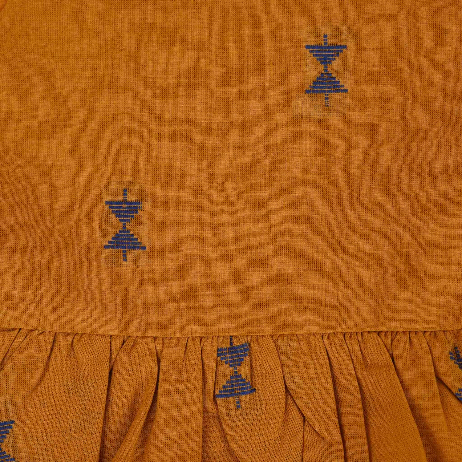 Girls Co-Ord Set (Pant) – Yellow & Blue Print