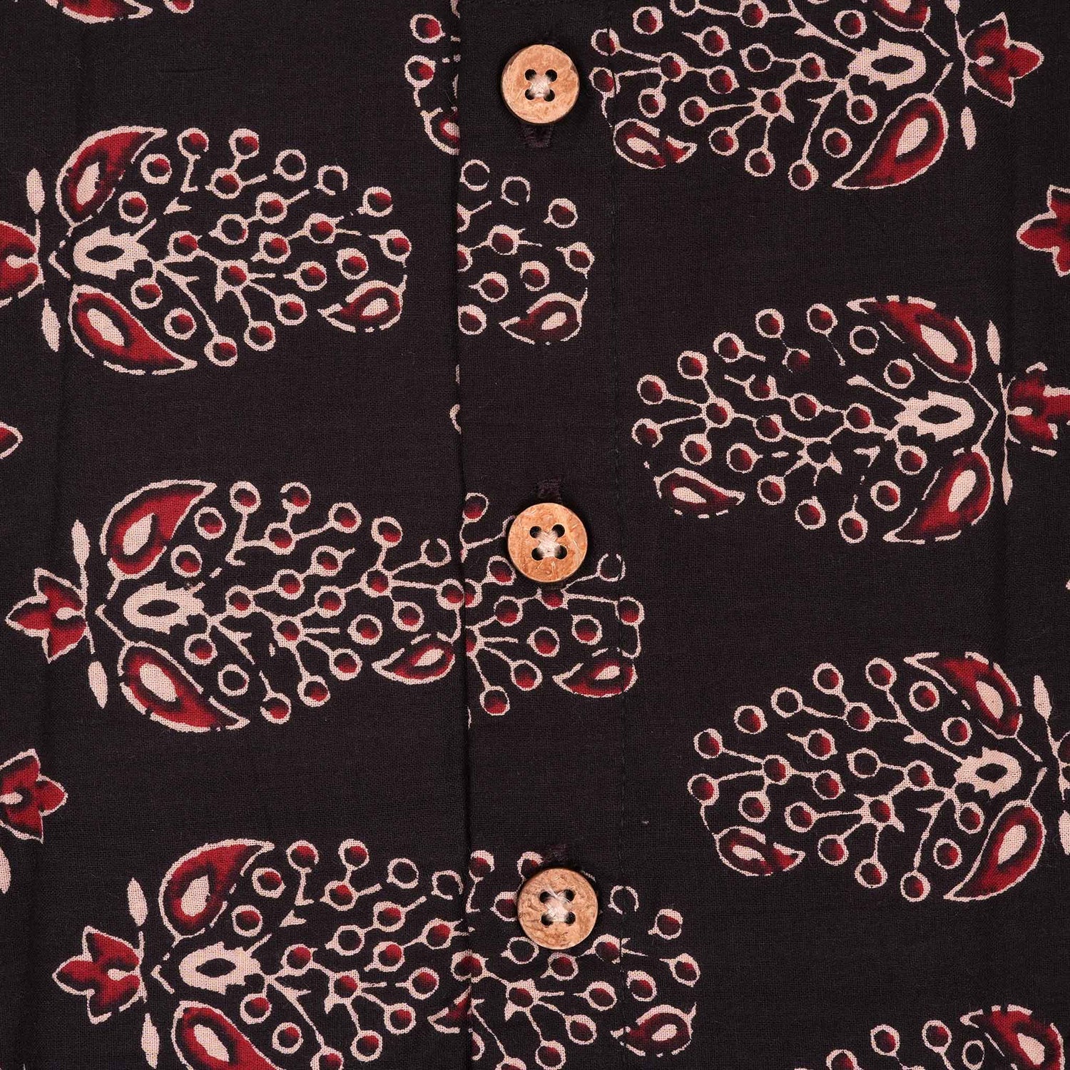 Elegant Black Floral Paisley Cotton Girls CO-ORD SET – Comfortable & Trendy Boon Babies