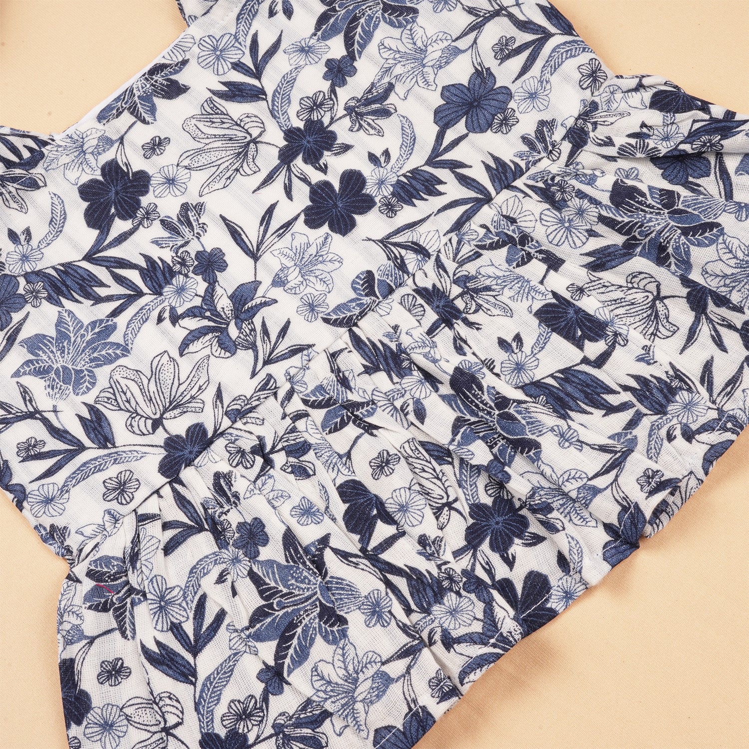 Girls Cotton Co-Ord Set – Navy Floral Casual Wear